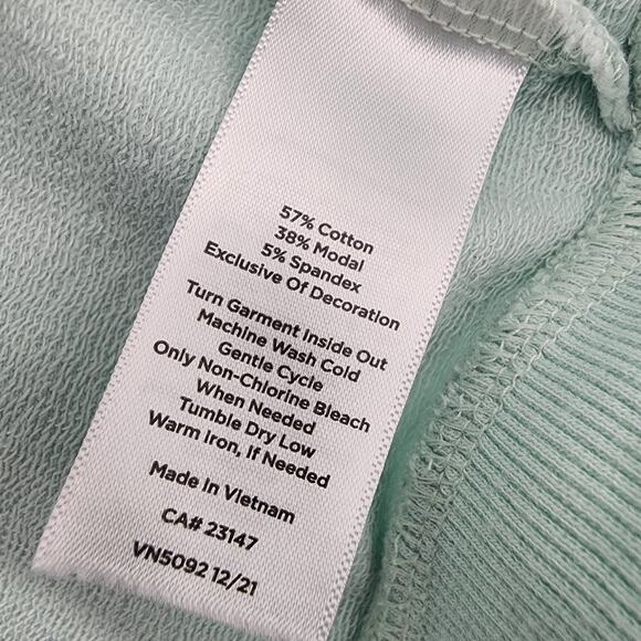 T by Talbots Womens Full Zip Athletic Jacket Medium Mint Green Stretch Pockets - Picture 9 of 9